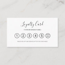 Tarjeta de fidelidad profesional con logotipo de n