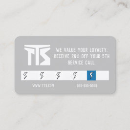 Tarjeta de fidelidad profesional de construcción