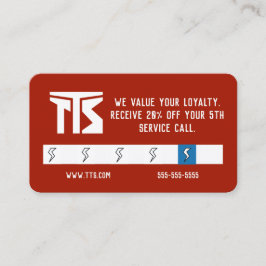 Tarjeta de fidelidad profesional de construcción