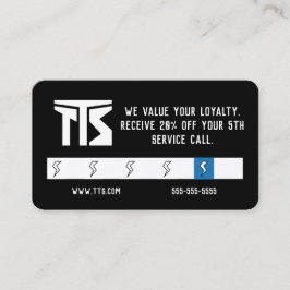 Tarjeta de fidelidad profesional del contratista e