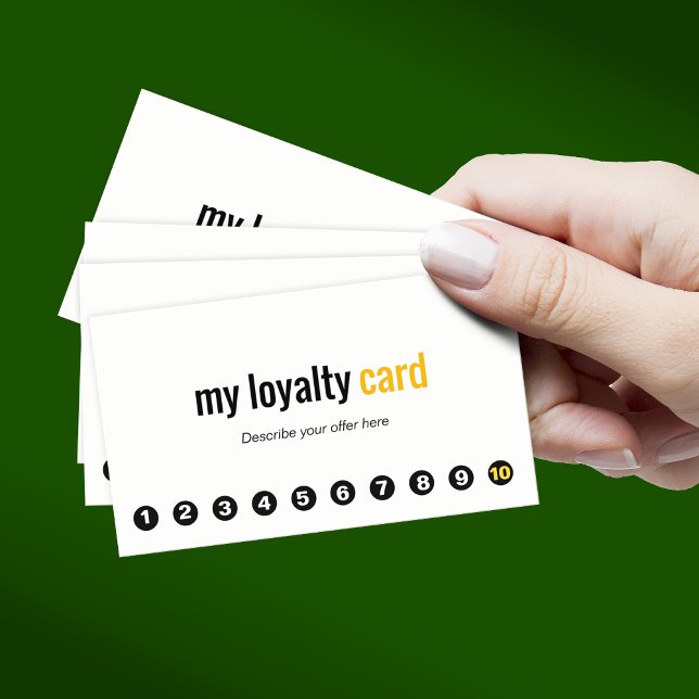 Tarjeta de fidelidad profesional simple de 10 punz (Subido por el creador)
