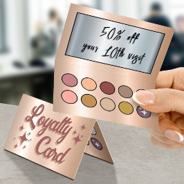 Tarjeta de fidelidad Retro peach eyeshadow
