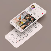 Tarjeta de fidelidad rosa de Instagram de salón de