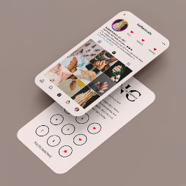 Tarjeta de fidelidad rosa de Instagram de salón de