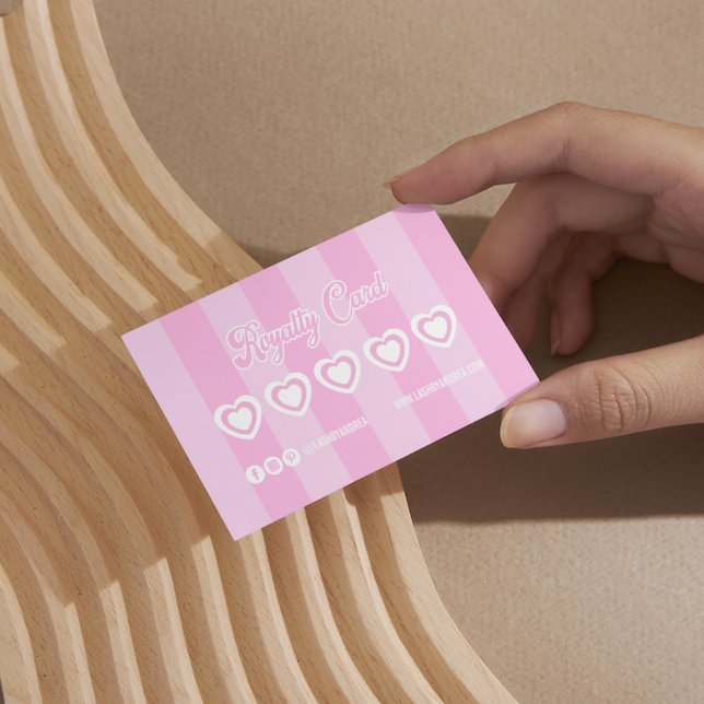 Tarjeta de fidelidad rosa retro (Subido por el creador)