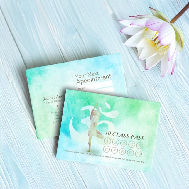 Tarjeta De Fidelización 10 Clase YOGA Nombramiento de pases de clase medit (Subido por el creador)