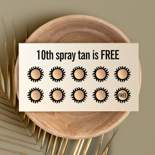 Tarjeta De Fidelización 10 Punch Spray Tan Visita Lealtad del Cliente (Subido por el creador)