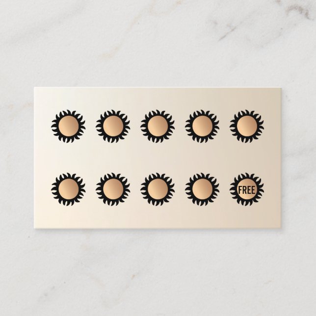 Tarjeta De Fidelización 10 Punch Spray Tan Visita Lealtad del Cliente (Anverso)