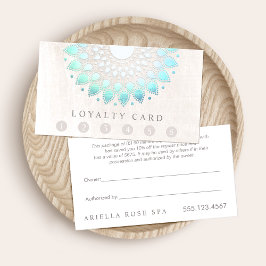 Tarjeta De Fidelización 6 Punch Customer Loyalty Massage Spa Lotus