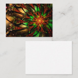 Tarjeta De Fidelización Abstract fractal flower design.