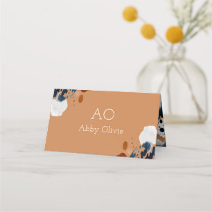 Tarjeta De Fidelización acuarela azul marino marrón