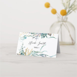 Tarjeta De Fidelización Acuarela bajo el mar Jellyfish Comida o lugar