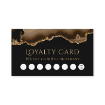 tarjeta de fidelización agato de oro y marrón