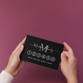Tarjeta De Fidelización Agente Inmobiliario Negro Único y Elegante