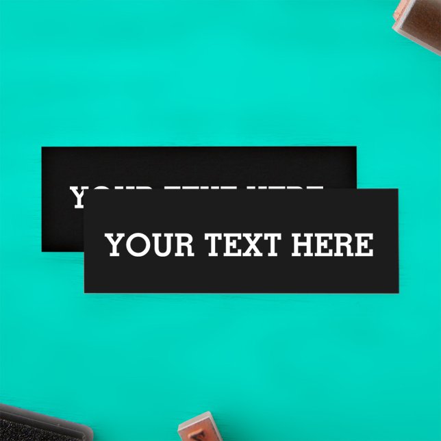 Tarjeta De Fidelización Añadir su propio texto Personalizado aquí negro y  (Subido por el creador)