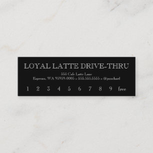 Tarjeta De Fidelización Apertura de Caslon Latte Drive-Thru
