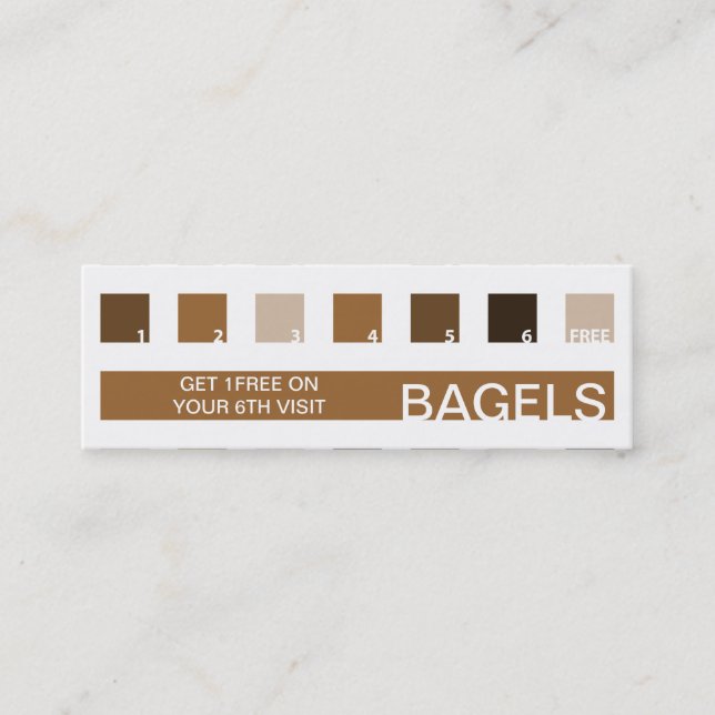 Tarjeta De Fidelización Apreciación del cliente BAGELS (cuadrados mod) (Anverso)