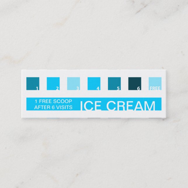 Tarjeta De Fidelización Apreciación del cliente de ICE CREAM (cuadrados mo (Anverso)