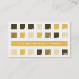 Tarjeta De Fidelización Apreciación del cliente de LEMONADE (cuadrados mo