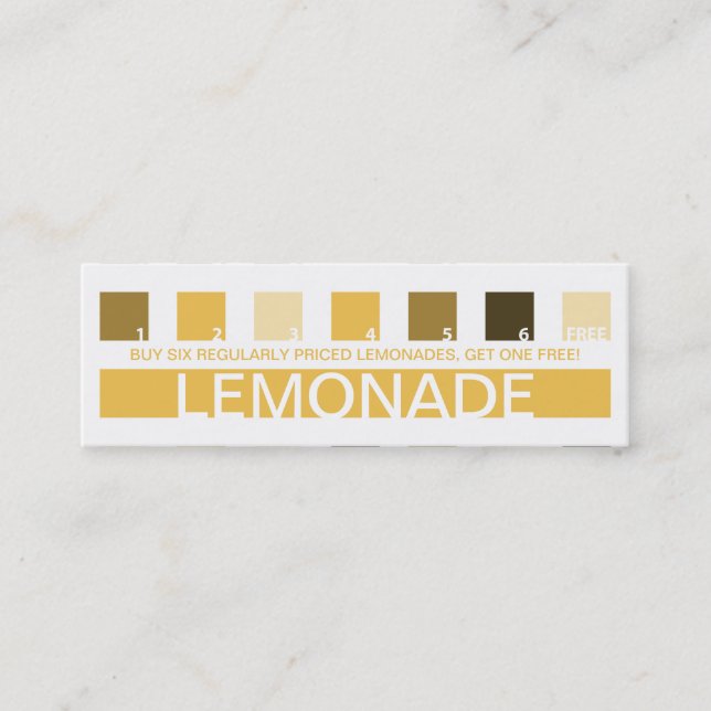 Tarjeta De Fidelización Apreciación del cliente de LEMONADE (cuadrados mod (Anverso)