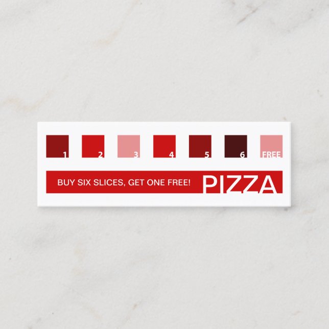 Tarjeta De Fidelización Apreciación del cliente de PIZZA (cuadrados mod) (Anverso)