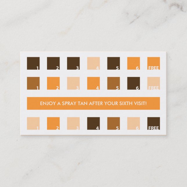 Tarjeta De Fidelización Apreciación del cliente de SUN SALON (cuadrados mo (Anverso)