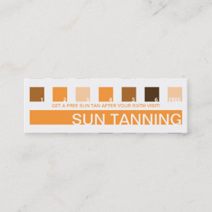 Tarjeta De Fidelización apreciación del cliente de SUN TANNING (cuadrados 