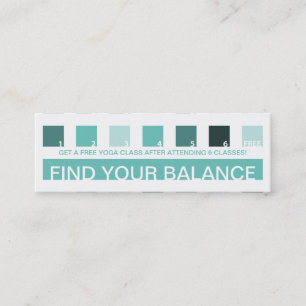 Tarjeta De Fidelización Apreciación del cliente de YOGA (cuadrados mod)