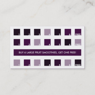 Tarjeta De Fidelización Apreciación del cliente FRUIT SMOOTHIE (cuadrados