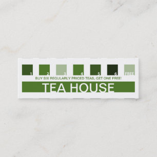 Tarjeta De Fidelización Aprecio del cliente de la CASA de TÉ (cuadrados d