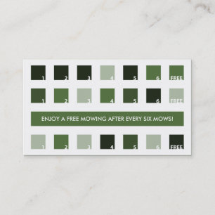 Tarjeta De Fidelización Aprecio del cliente de LAWNCARE (cuadrados de la