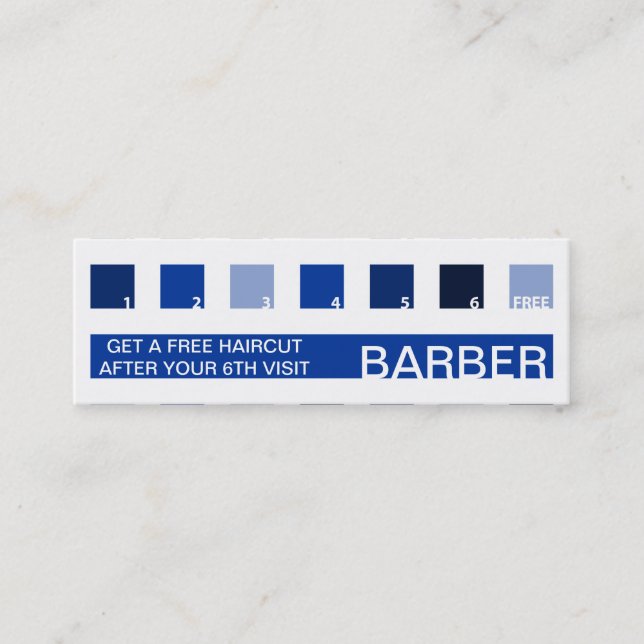 Tarjeta De Fidelización Aprecio del cliente del PELUQUERO (cuadrados de la (Anverso)