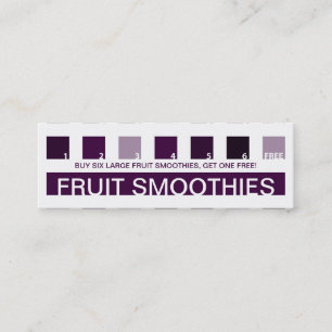 Tarjeta De Fidelización Aprecio del cliente del SMOOTHIE de la FRUTA