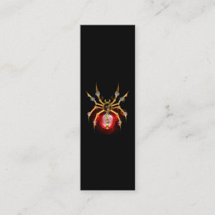 Tarjeta De Fidelización Araña steampunk sobre negro