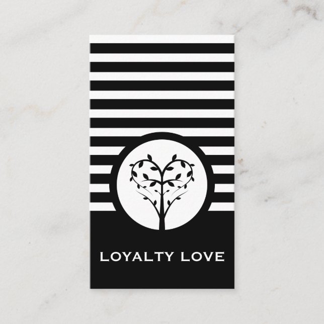 Tarjeta De Fidelización Árbol de lealtad de Moda rayado (Anverso)