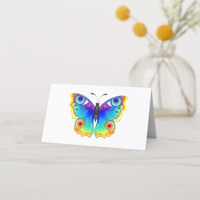 Tarjeta De Fidelización Arcoiris mariposa Peacock Eye (Anverso)