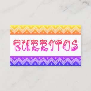 Tarjeta De Fidelización arriba burittos (tarjeta punch de lealtad)