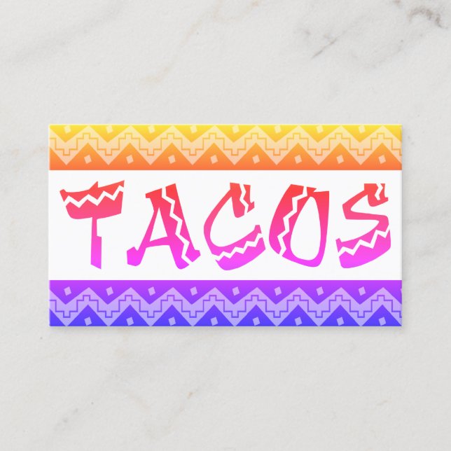 Tarjeta De Fidelización arriba tacos (tarjeta punch de lealtad) (Anverso)