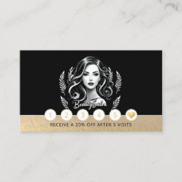 Tarjeta De Fidelización Artista de maquillaje cabello estilista moderno Or