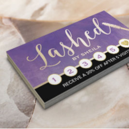 Tarjeta De Fidelización Artista de maquillaje con lágrimas Elegante Puntua