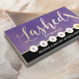 Tarjeta De Fidelización Artista de maquillaje con lágrimas Elegante Puntua