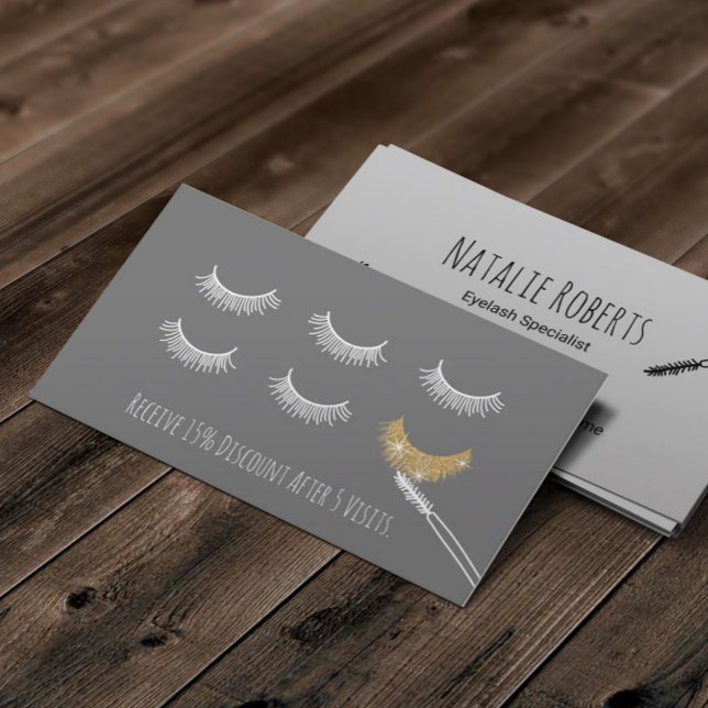 Tarjeta De Fidelización Artista de maquillaje Cute Eyelash Lash Lounge Lea (Subido por el creador)