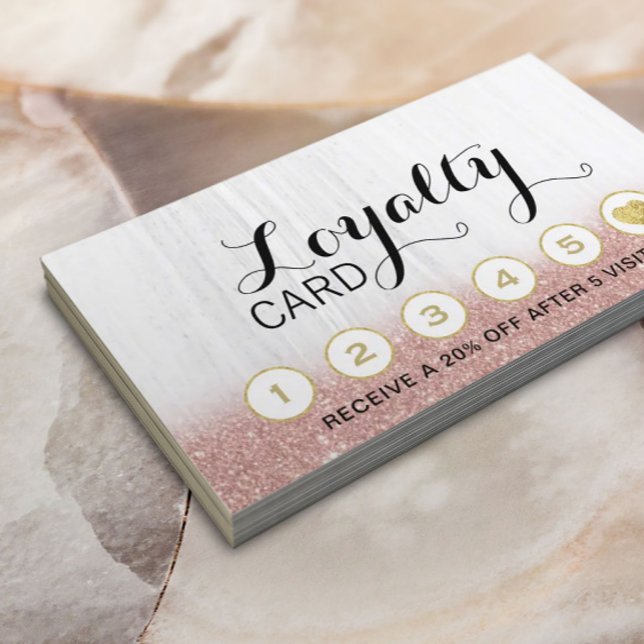 Tarjeta De Fidelización Artista de maquillaje Hair Stylist Salon Rosa Leal (Subido por el creador)