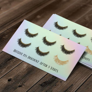 Tarjeta De Fidelización Artista de maquillaje latigazo Lealtad Holográfica