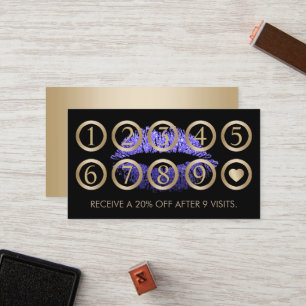 Tarjeta De Fidelización Artista de maquillaje Purpurina púrpura levanta le