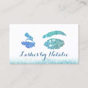 Tarjeta De Fidelización Artista de maquillaje Verde azulado Salón Eyelash