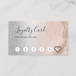 Tarjeta De Fidelización Artista moderno de maquillaje plateado de purpurin