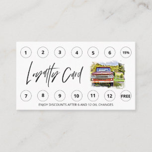 Tarjeta De Fidelización *~* Auto Lube Car Wash - LOGO Rewards Gracias QR
