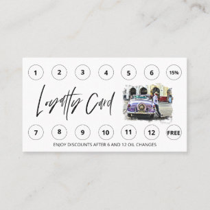 Tarjeta De Fidelización *~* Auto QR Lube Car Wash - LOGO Rewards Gracias