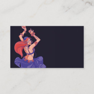 Tarjeta De Fidelización Bailarina tribal gitana con címbalos